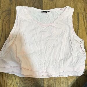 Women's Light Pink Cropped Tank Top